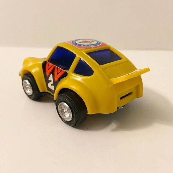 Vintage Beetle Pull Back Plastic Car Bosch Martini Hong Kong 4 Inch Long Toy - Picture 4 of 12